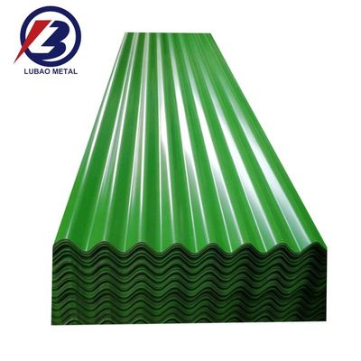 665-1100mm Ζυγισμένα φύλλα οροφής από ψευδάργυρο χρώμα επικαλυμμένο PPGI κυματοειδές φύλλο οροφής GB Standard Product