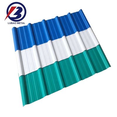 665-1100mm Ζυγισμένα φύλλα οροφής από ψευδάργυρο χρώμα επικαλυμμένο PPGI κυματοειδές φύλλο οροφής GB Standard Product