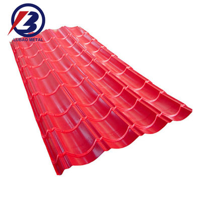 665-1100mm πλάτος Χτίσιμο υλικό κυματοειδές PPGI/PPGL Ζυγισμένο Προχρωματισμένο χάλυβα οροφή πλακάκια φύλλο με πάχος 0,1-1mm