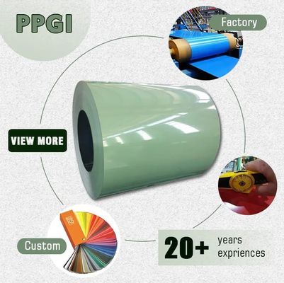 Z30-Z40 Επιχρισμός PPGI PPGL RAL6018 RAL6032 Προχρωματισμένο γαλβανισμένο σίδηρο για το επόμενο έργο κατασκευής σας
