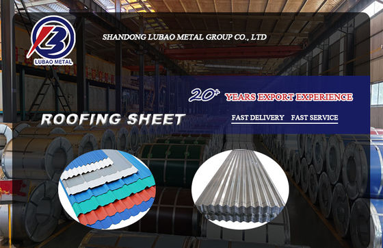 Πιο διαδεδομένα RAL ASTM SGCC Z40 0,5 mm και 1 mm κυματοειδή PPGI χρωματικά επικαλυμμένα οροφικά πάνελ με πλήρη σκληρότητα