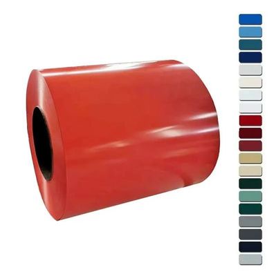 Σιδηροτροχιά κυλίνδρων DX51D DX52D DX53D Z30 Z275 Κατασκευή τοίχου Προχρωματισμένο PPGI PPGL με πάχος χρωματισμένης επικάλυψης 0,25-0,8 mm