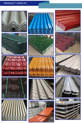 Επιχρισμός ψευδαργύρου 30-275g/m2 ξηρό ASTM AISI SGCC RAL Χρώμα Προσαρμόσιμα Ζυγισμένα κυματοειδή φύλλα PPGI χρώμα πλακάκια χάλυβα