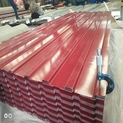 0.1-1mm πάχος χρώμα επικαλυμμένα Gl κυματοειδή φύλλα στέγης PPGL γαλβανισμένα κυματοειδή φύλλα σιδήρου Ζινκ μεταλλικά φύλλα στέγης