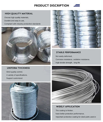 Ζυγισμένο ASTM 0.2mm 0.3mm Z275 Υψηλού άνθρακα χάλυβα καυτό καλώδιο με προσαρμοσμένη διάμετρο