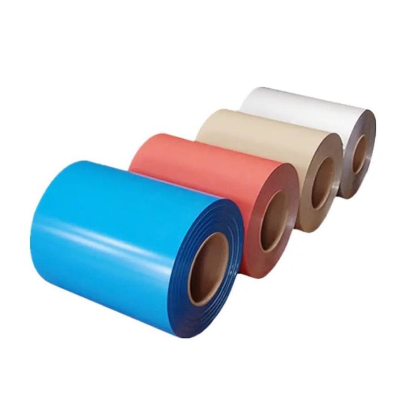 Επικεφαλίδα Ζυγισμένη Επιστρωμένη PPGI COIL ROLL Dx51d Dx52D 0.4mm 0.5mm 0.6mm Προχρωματισμένα τυλιγμένα χάλυβα για οικοδομικά υλικά